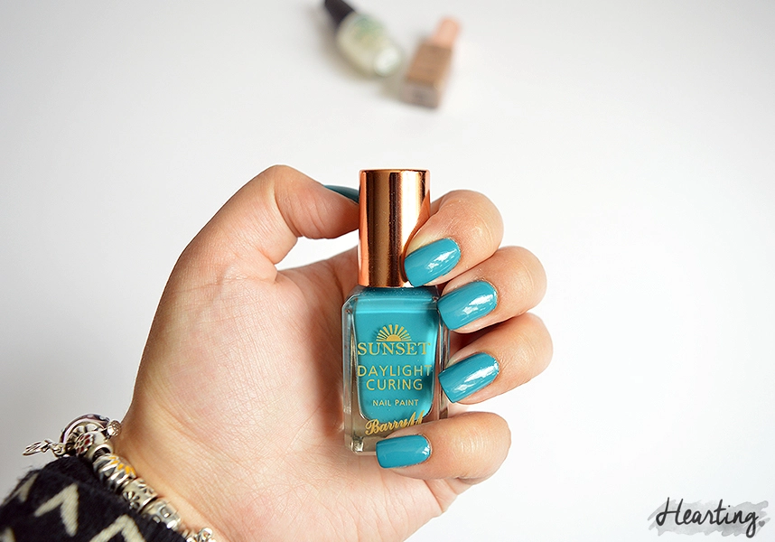 Nails #46 | Barry M Sunset Nail Paint The Way You Make Me Teal and Sunset Top Coat